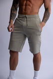SLIM FIT TERRY SHORTS SAGE LARGE