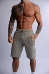 SLIM FIT TERRY SHORTS SAGE X- LARGE