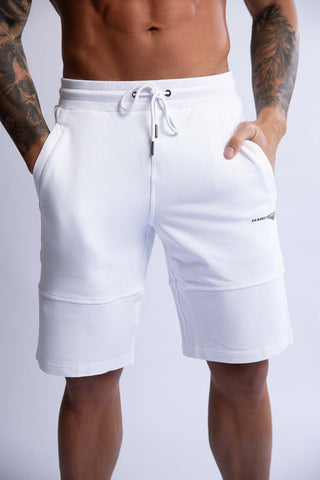 SLIM FIT TERRY SHORTS WHITE SMALL