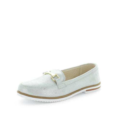 JUST BEE Women's CRESSYA Loafers / Slip ons Silver Snake 38EU