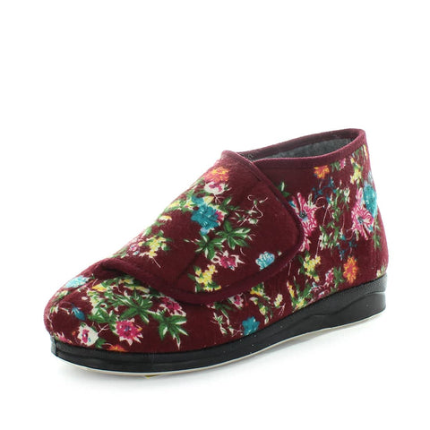Panda PEFRAN Slippers Uggs Burgundy Floral Shoe