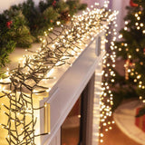 Battery Operated LED Cluster Lights – 200 LEDs, Multicolor or Warm White - Multicolor