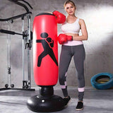 1Pc Inflatable Fitness Boxing Bag Stand - Durable Martial Arts Training Aid(Red) In Australia - Darrahopens