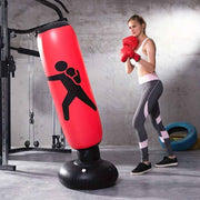1Pc Inflatable Fitness Boxing Bag Stand - Durable Martial Arts Training Aid(Red) In Australia - Darrahopens