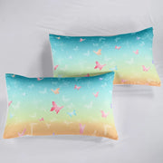 Aqua Sunset Butterfly Dream Comforter Quilted Doona Set