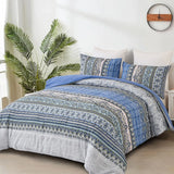 Blue Nordic Stripe Haven Comforter Quilted Doona Set