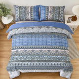 Blue Nordic Stripe Haven Comforter Quilted Doona Set