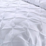 White Pintuck Cloud Comforter Quilted Doona Set