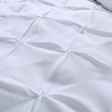 White Pintuck Cloud Comforter Quilted Doona Set
