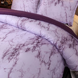 Purple Marble Whisper Comforter Quilted Doona Set