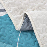 Vintage Delicate Teal floaral Pattern 3 Pc Bedspread & Pillow Cover Set