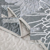 Luxurious Soft matty floral 3 Pc Bedspread & Pillow Cover Set