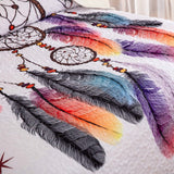 Radiant dreamcatcher white cultural 3 Pc Bedspread & Pillow Cover Set