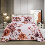 Serene Botanical Whisper romentic 3 Pc Bedspread & Pillow Cover Set