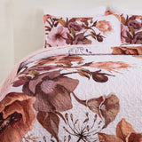 Serene Botanical Whisper romentic 3 Pc Bedspread & Pillow Cover Set