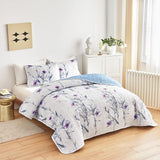 Dreamy Floral Pastel Elegant 3 Pc Bedspread & Pillow Cover Set