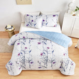 Dreamy Floral Pastel Elegant 3 Pc Bedspread & Pillow Cover Set