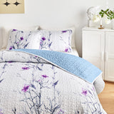 Dreamy Floral Pastel Elegant 3 Pc Bedspread & Pillow Cover Set