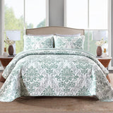 Minimalist Sleek Textured 3 Pc Bedspread & Pillow Cover Set