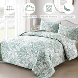 Minimalist Sleek Textured 3 Pc Bedspread & Pillow Cover Set