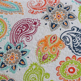 Embroidered Regal Lily Pattern 3 Pc Bedspread & Pillow Cover Set