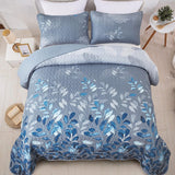 Tranquil Zen Garden Floral 3 Pc Bedspread & Pillow Cover Set