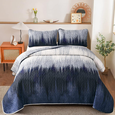 Feminine cave stalactites pattern 3 Pc Bedspread & Pillow Cover Set