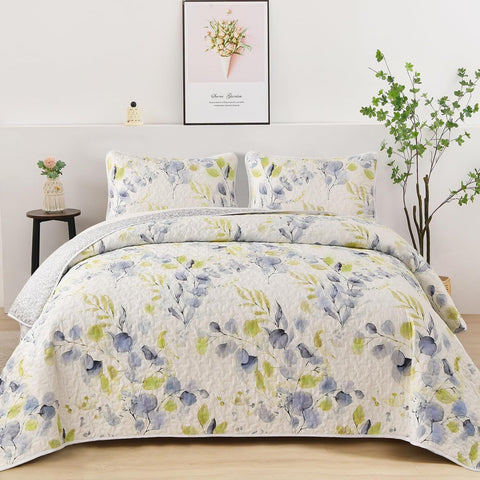 Regal Orchid Bloom 3 Pc Bedspread & Pillow Cover Set