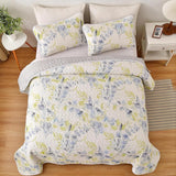 Regal Orchid Bloom 3 Pc Bedspread & Pillow Cover Set
