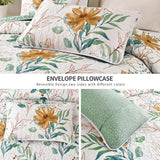 Serene green Blossom Cozy 3 Pc Bedspread & Pillow Cover Set