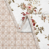 Crimson Dahlia Garden Plush 3 Pc Bedspread & Pillow Cover Set