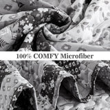 Autumn patchwork B/W Pattern 3 Pc Bedspread & Pillow Cover Set