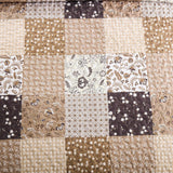 Rustic Countryside Daisy Quilted 3 Pc Bedspread & Pillow Cover Set