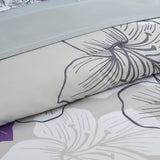 Floral Comforter Set, Queen/King Size, Purple Floral 3-Piece Bedding, Lightweight Microfiber
