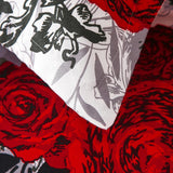 Luxurious rose Soft white 3 Pc Comforter & Pillow Cover Set