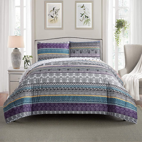 Whimsical Winter Frosty Elegant 3 Pc Comforter & Pillow Cover Set