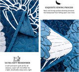 Frosted Magnolia Chic blue 3 Pc Bedspread & Pillow Cover KING Set