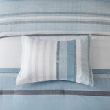 Floral Stripes Comforter Set, Queen/King Size, Stylish 3-Piece Bedding with Pillowcases