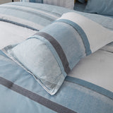 Floral Stripes Comforter Set, Queen/King Size, Stylish 3-Piece Bedding with Pillowcases