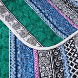 Romantic Blush green grey 3 Pc Bedspread & Pillow Cover Set