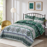 Breezy Tropical green Cozy 3 Pc Bedspread & Pillow Cover Set
