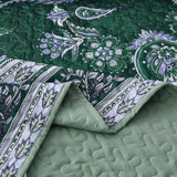 Breezy Tropical green Cozy 3 Pc Bedspread & Pillow Cover Set