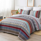 Ethereal Textured bloom 3 Pc Bedspread & Pillow Cover Set