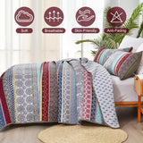 Ethereal Textured bloom 3 Pc Bedspread & Pillow Cover Set