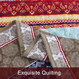 Ethereal Textured bloom 3 Pc Bedspread & Pillow Cover Set