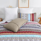 Ethereal Textured bloom 3 Pc Bedspread & Pillow Cover Set