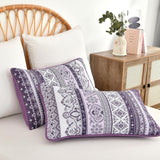 Elegant Peony purple Soft 3 Pc Bedspread & Pillow Cover Set