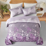 Luxurious Orchid patchwork Plaid 3 Pc Bedspread & Pillow Cover Set