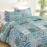 Exquisite Regal Purple 3 Pc Bedspread & Pillow Cover Set