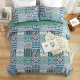 Exquisite Regal Purple 3 Pc Bedspread & Pillow Cover Set